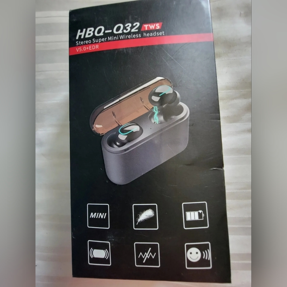 HBQ-Q32 TWS HD Stereo In Ear Wireless Headset Earbuds V5.0+EDR,Voice Reminding(N
